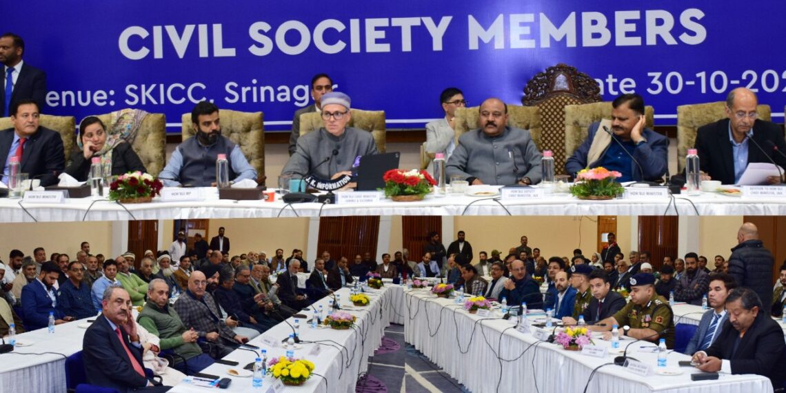 Chief Minister Omar Abdullah engages with civil society at SKICC, Pledges dignity, democracy, development for Jammu & Kashmir