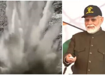 PM Modi conducts ‘first blast’ of Shinkun La tunnel