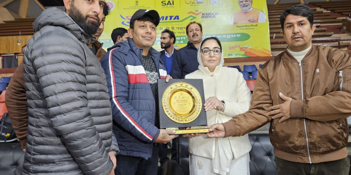 Dr Andrabi awards winners of 3rd National Judo League at Srinagar under Khelo India