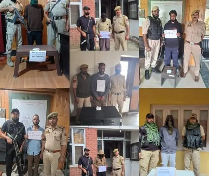 J&K Police Arrest Seven Drug Peddlers, Seize Heroin-Like Substance, Charas and Poppy Straw