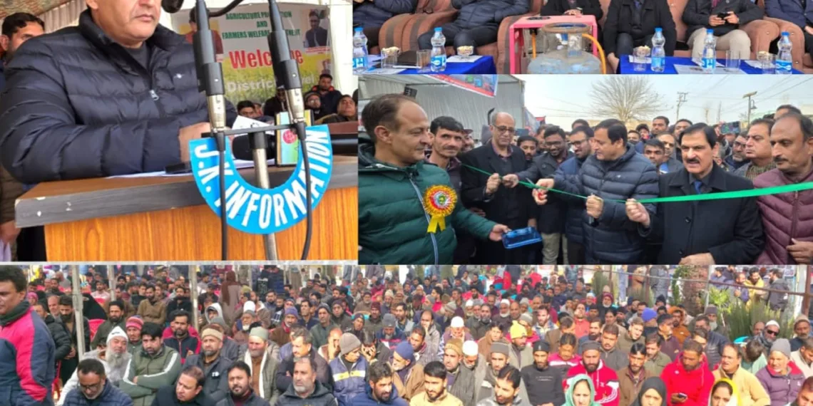 Agriculture Minister Javid Ahmad Dar Visits Kupwara, Chairs Mega Kissan Mela at District Agriculture Complex