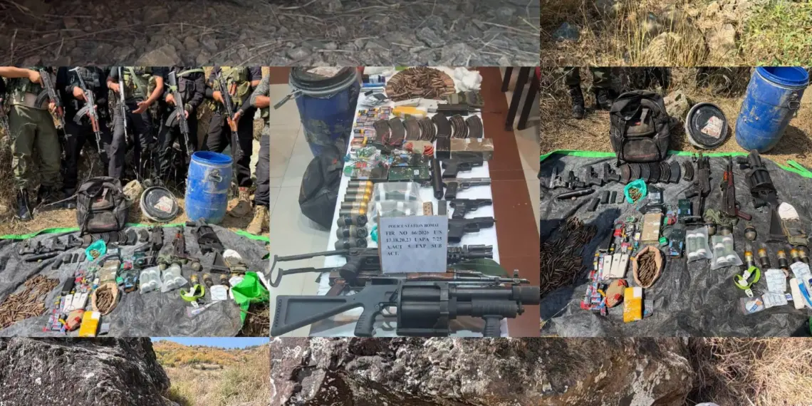 AK-47, Pistols, Grenades, 3 IEDs Recovered from Sopore Forest in Major Arms Cache Bust
