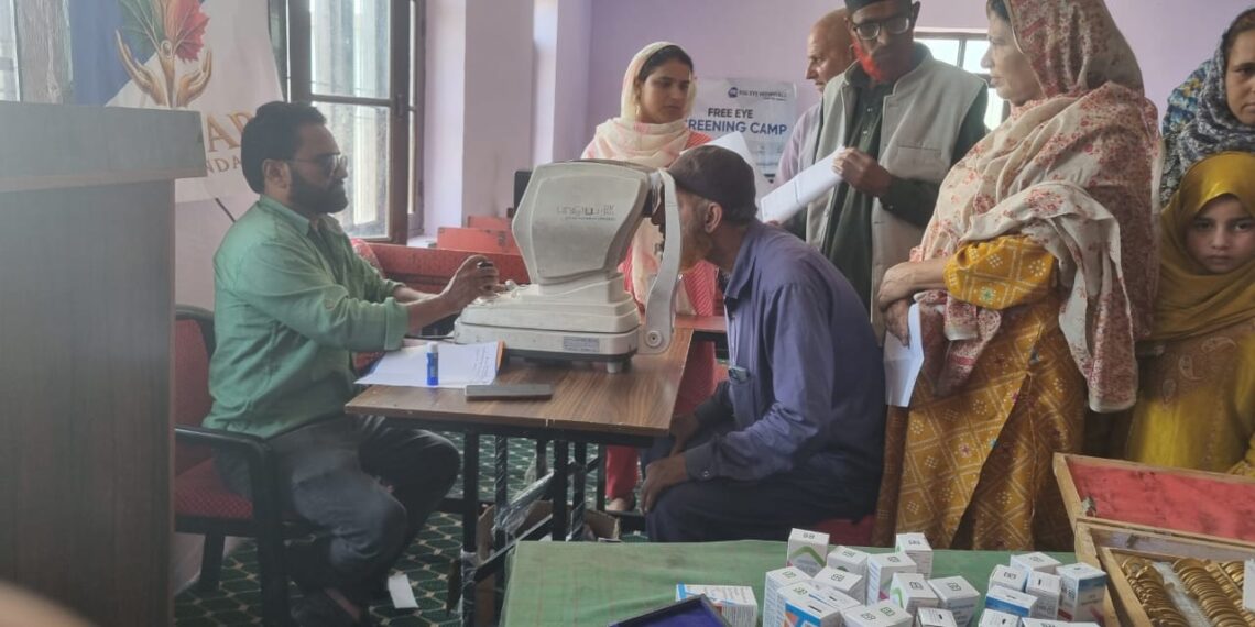 150+ PATIENTS EXAMINED AT FREE EYE SCREENING CAMP IN J&K’s KUPWARA