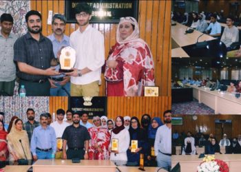 District Administration Budgam felicitates 12th class toppers