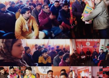 BJP Ganderbal hold its constituency working committee workshop at party office. Vajpayee model of politics were mainly imparted to the members