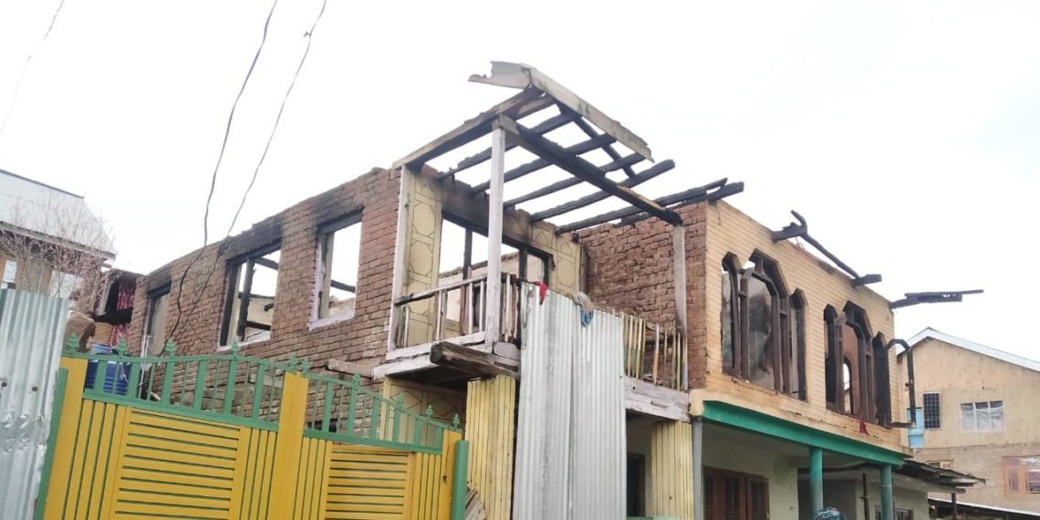 Two residential houses gutted in Narbal blaze