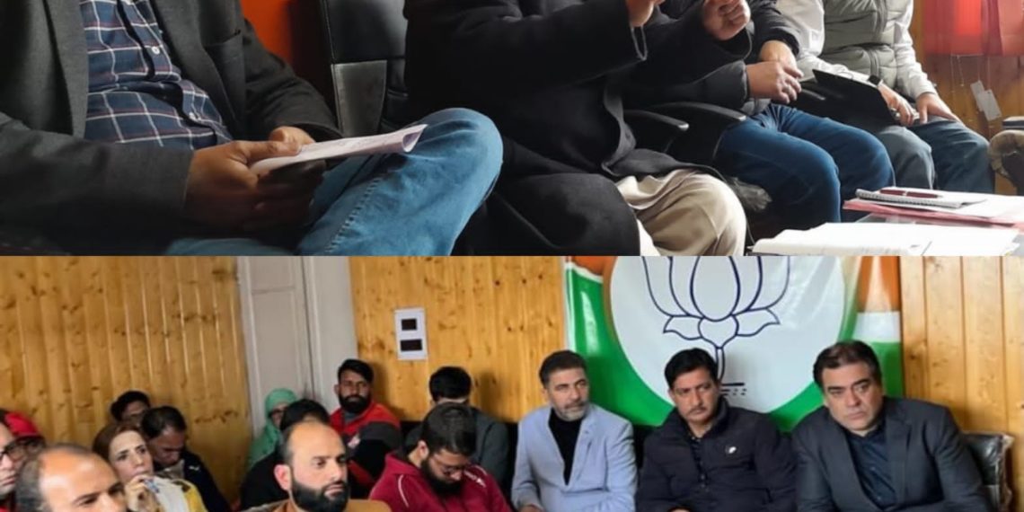 BJP Unit Ganderbal met Ashok Koul at party office Srinagar, preparations regarding parliament elections were discussed