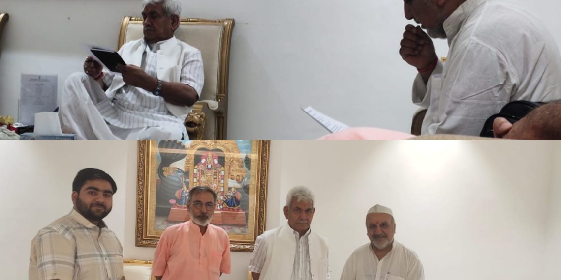 سیو شاردا کمیٹی نے نئی دہلی میں ایل جی منوج سنہا سے ملاقات کی