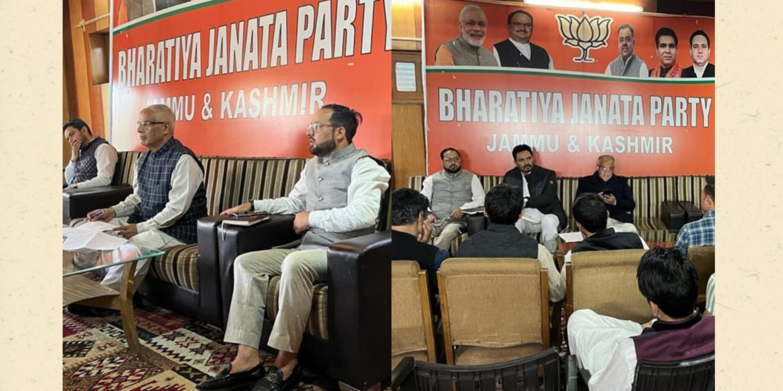 BJP JK Social Media Cell meet held with Party General Secretary Sh. Ashok Kaul at Srinagar