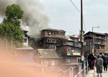 55-yr-old woman dies as fire damages two houses at Aali Kadal, Sgr