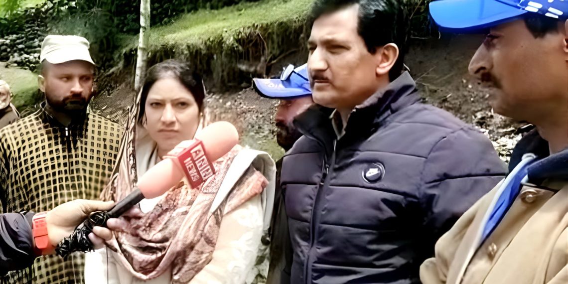 Mohammad Amin Shah visited Panzin Ganderbal to take notice of the breach of power canal