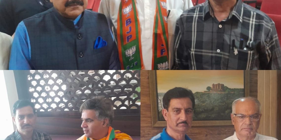 Mohammad Amin Shah met Ravendra Raina,Ashok koul and Dr Jitendar Singh at Jammu. BJP J&K to conduct outreach programs on the successful completion of nine years in governance