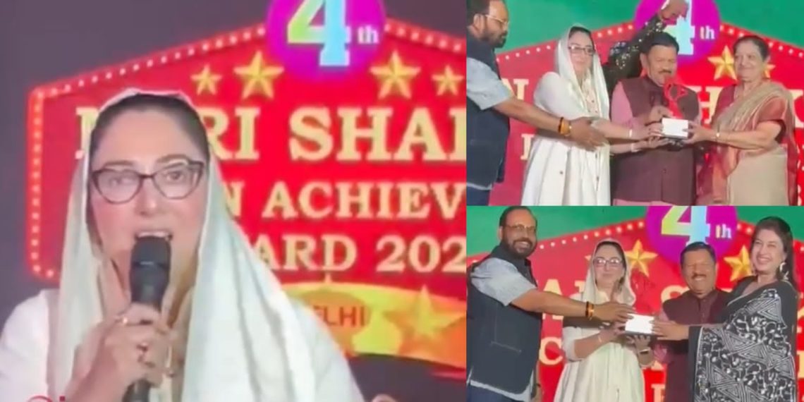 Dr Darakhshan presented Nari Shakti Icon Awards to the women from different states at New Delhi