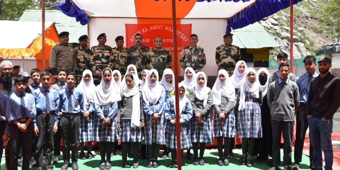 Weapon Displayed and Short Film on Border Security Force the First Line of Defence Programme held  By 27 Bn BSF