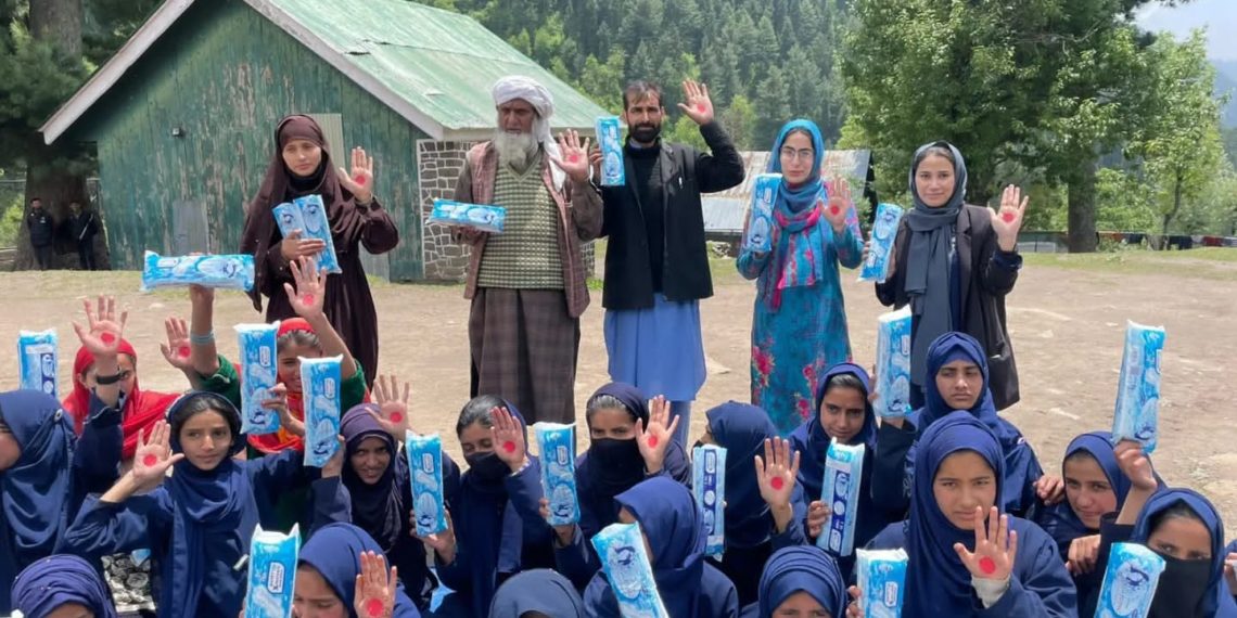 The JK Centre for Peace and Justice Foundation (JKCPJ) successfully organized a menstrual hygiene camp on Saturday at Naranag, Kangan