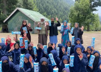 The JK Centre for Peace and Justice Foundation (JKCPJ) successfully organized a menstrual hygiene camp on Saturday at Naranag, Kangan