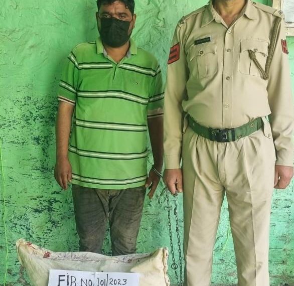 Kulgam police arrested a drug peddler and recovered contraband substance from his possession