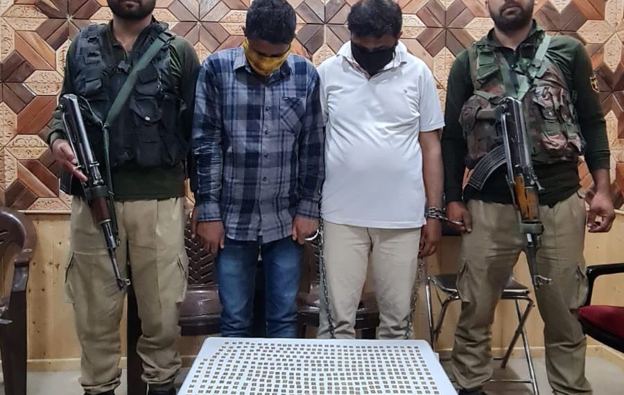 Two fraudsters arrested with 440 fake gold biscuits in Srinagar