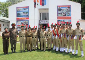 Maj Gen PS Sehrawat ADG (B) SM ** Visits NCC Group HQ Srinagar