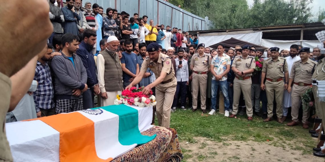 Wreath laying ceremony for Martyr Fayaz Ahmad held at Kokernag