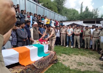 Wreath laying ceremony for Martyr Fayaz Ahmad held at Kokernag