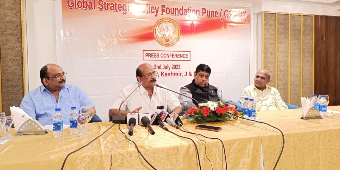 GLOBAL STRATEGIC POLICY FOUNDATION PUNE ( GSPFP ) held a press conference at Srinagar