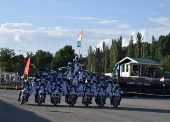 Motorcycle Display Team Performs On 24th Kargil Vijay Diwas :Indian Army ‘Dare Devil’