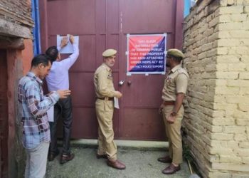 In a first, Police attaches property of drug peddler in Sopore town