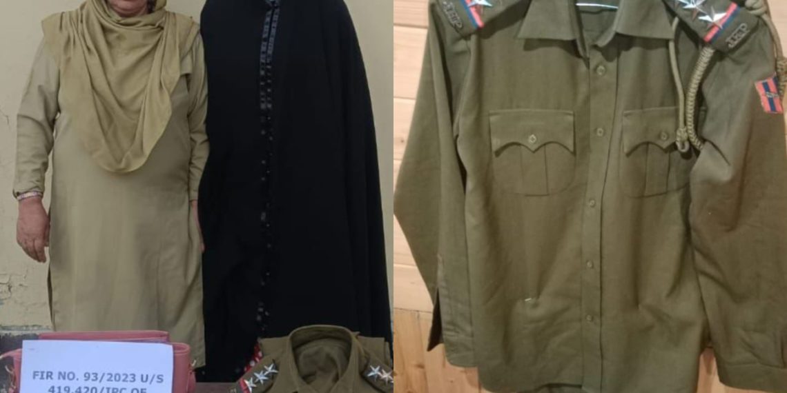 Impersonating as police officer, lady arrested by police in Baramulla