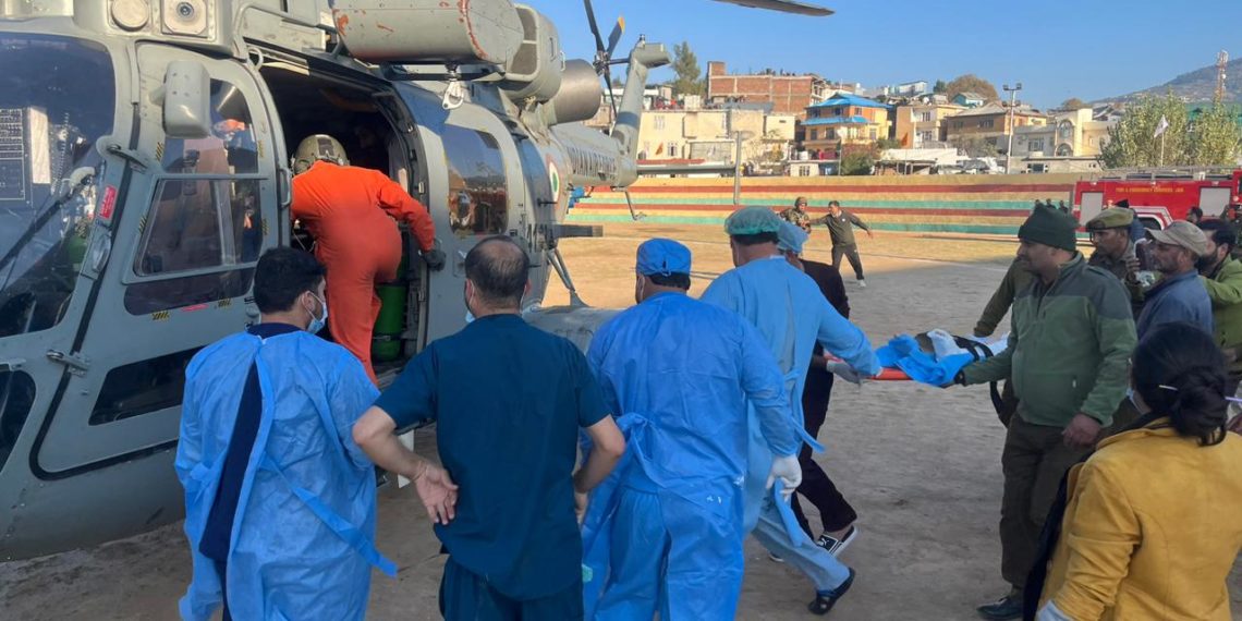 IAF helicopters deployed at site of bus accident in Doda’ Assar