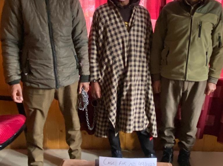 Police arrests drug peddler in Baramulla; Contraband substance recovered