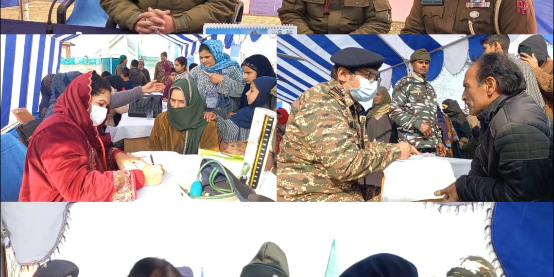 CRPF 163 Bn organises free medical camp in Check-i- Budwani village in Qazigund area,  Medical camp was inaugurated by Commandant 163 Battalion CRPF Ajay Kumar Rajniker