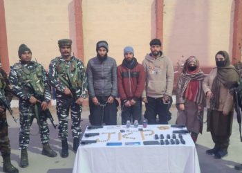 Woman Among 4 Persons Arrested, Huge Cache of Arms, Ammo Recovered in Bandipora: Officials