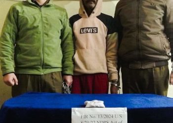 One drug peddler arrested and 8 grams of heroine like substance recovered by Police station RS Pura