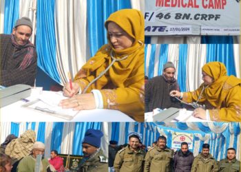 CRPF’s 46th Battalion held its fourth free medical camp at Migrant colony Vessu Qazigund