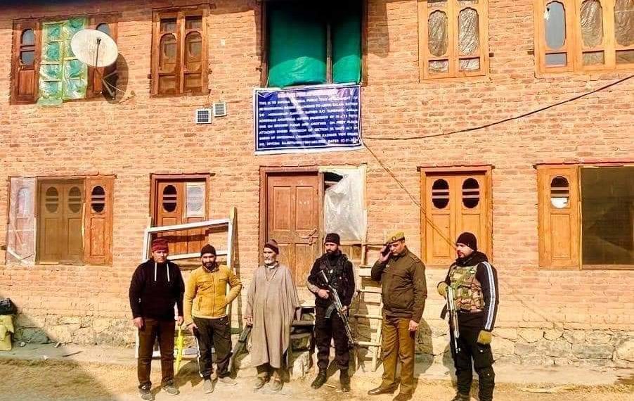 Police attaches residential property of Terrorist Associate in Kokernag