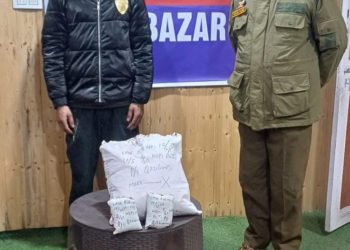Police arrests a drug peddler in Kulgam; Contraband substance recovered