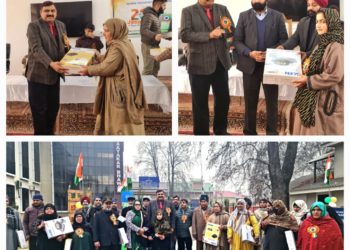 Income Tax Department, Srinagar celebrates 75th  Republic day by felicitating veer naris, war veterans & next of kins of deceased soldiers of Kashmir.