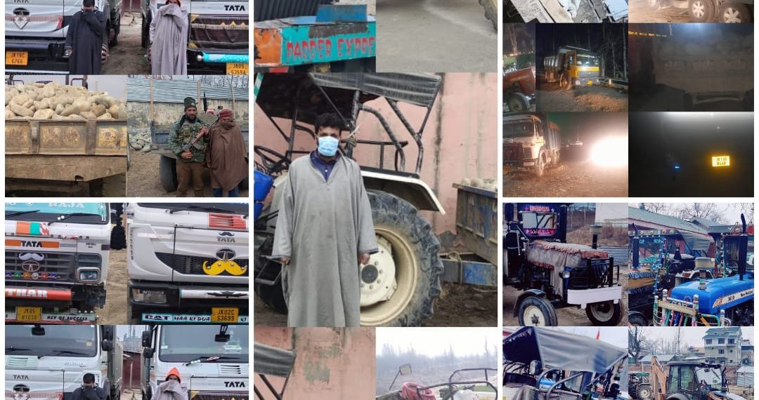 Kulgam Police arrested 22 persons and seized 24 vehicles involved in illegal mining and transportation of minerals