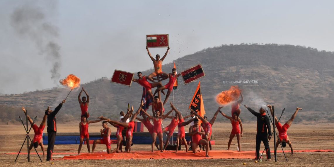 Dighi Witnesses Magnificent Paradrop Display by the Bombay Sappers Commemorating 100 years of the Iconic War Memorial of the Bombay Sappers Group