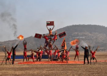 Dighi Witnesses Magnificent Paradrop Display by the Bombay Sappers Commemorating 100 years of the Iconic War Memorial of the Bombay Sappers Group