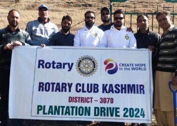 Rotary Club of Kashmir, a Unit of Rotary International, Launches Plantation Drive at Mansabal Catchment Area