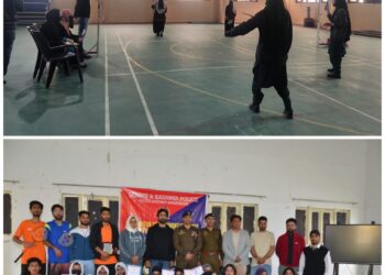 Police organizes badminton tournaments for girls at GDC Pampore & Tral
