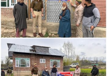 Police attaches illegal properties worth Rs. 20 Lacs, of notorious drug peddler in Baramulla