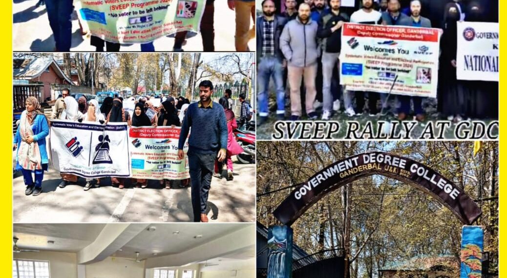 Lok Sabha Elections-2024 SVEEP Programmes empower fresh voters at Govt Degree Colleges Ganderbal & Kangan