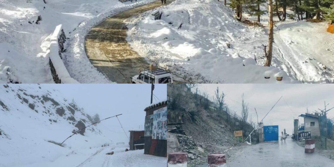 کرناہ میں شدید بارشیں   شاہراہ بند،متعدد علاقوں میں پتھر گرنے کا عمل جاری