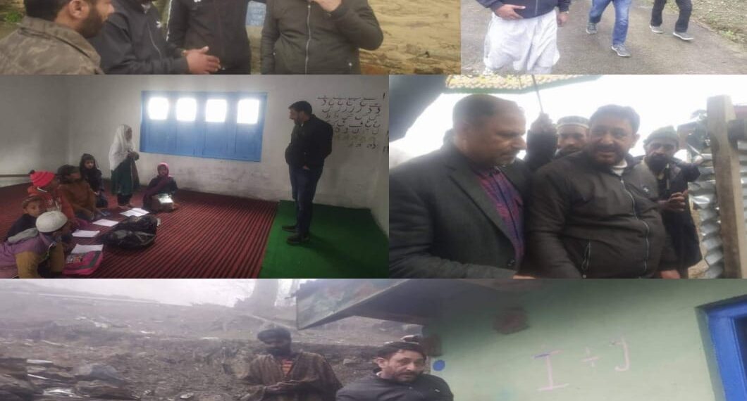 SDM Karnah visits  village Jadda to assess heavy rainfall situation, hears grievances of people