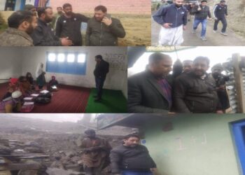SDM Karnah visits  village Jadda to assess heavy rainfall situation, hears grievances of people