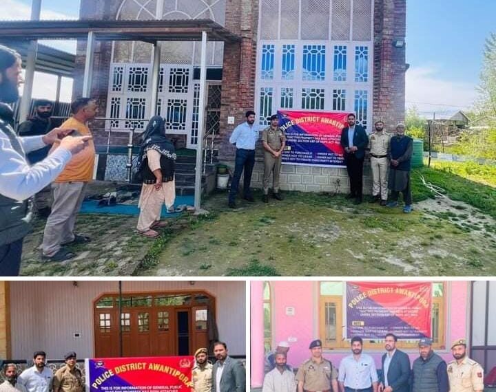 POLICE AWANTIPORA ATTACHED PROPERTY OF NOTORIOUS DRUG PEDDLERS WORTH LACS