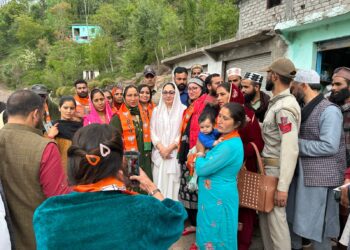 Dr Andrabi addresses Election Rally at Mahore Panchayat Kansoli in Reasi for BJP